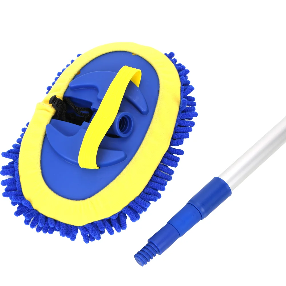 Car Wash Brush Car Cleaning Tools Telescoping Long Handle Car Cleaning Brush Chenille Broom Cleaning Mop Auto Accessories