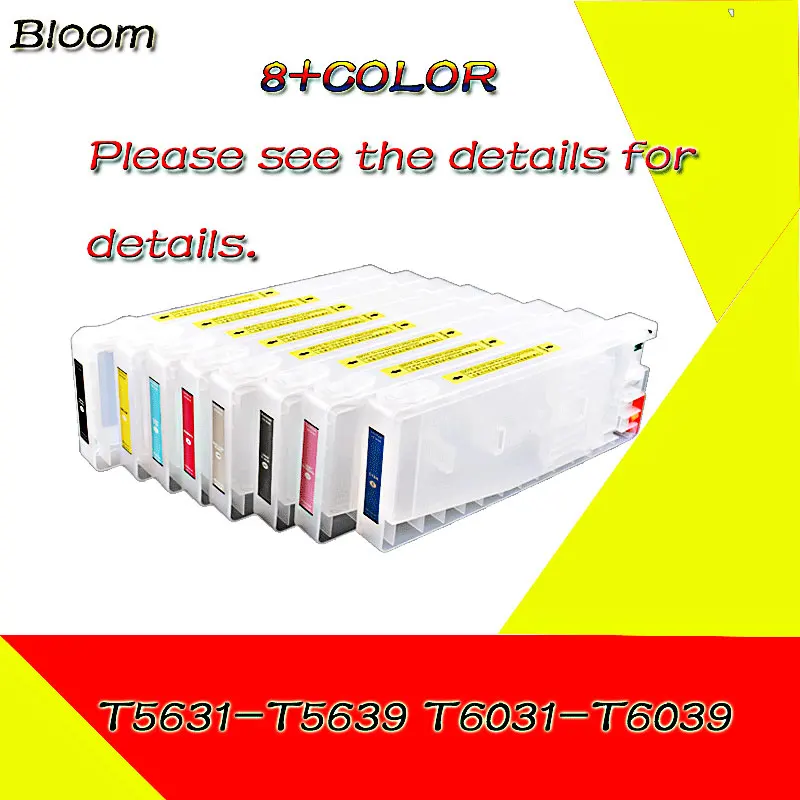 Refillable ink Cartridge +Chip Resetter For Epson Stylus Pro 4000 4400 4800 4880 7600 9600 printer ink cartridge 300ml/pc