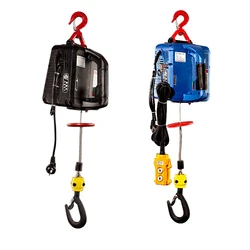 500KG 7.6M Three In One Portable Electric Winch Hand  Traction Block Steel Wire Rope Lifting Hoist