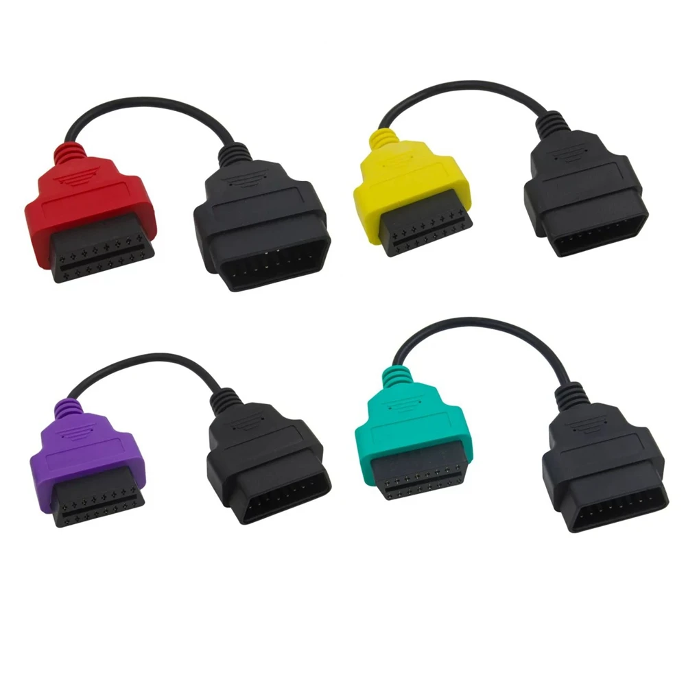 Cabo adaptador de diagnóstico multiecuscan Conector durável do varredor do carro, Multi ECU Scan para Fiat ECU Scan, 6 cores, OBD 2