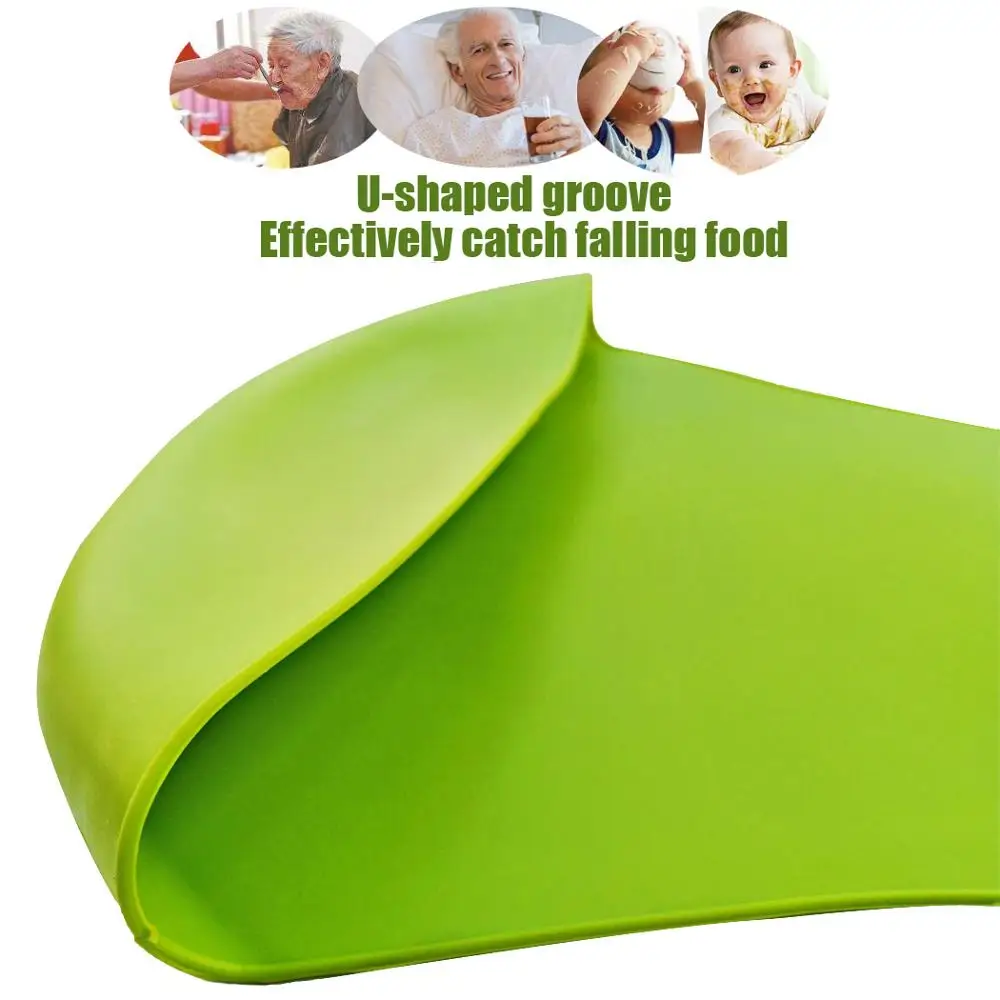 1PC Silicone Waterproof Anti-oil Reusable Alzheimer\'s Disease Patient Adult Elder Mealtime Bib Child Apron