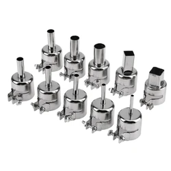 10Pcs Set Heat Tool Nozzles Kits for Hot Air Soldering Station Repair Tools Heat Tool Hair Dryer