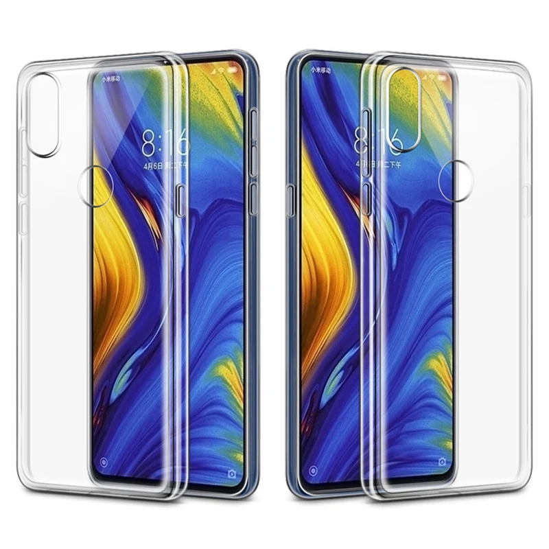 Original Transparent Case for Xiaomi Mi Mix 3 Global Version Soft TPU Silicon Clear Crystal Phone Back Cover Xiomi Mix3 Gel Capa