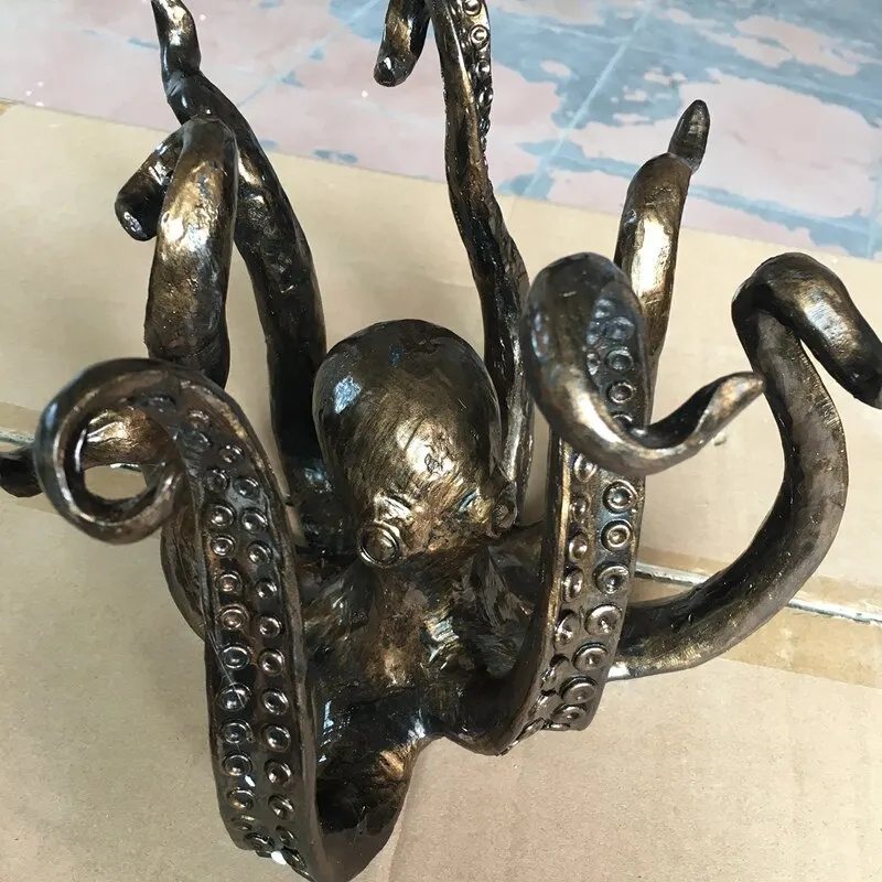 Portabicchieri Octopus, portabicchieri da tè, grande Topper da tavolo decorativo in resina octopper/statua Drop Shipping