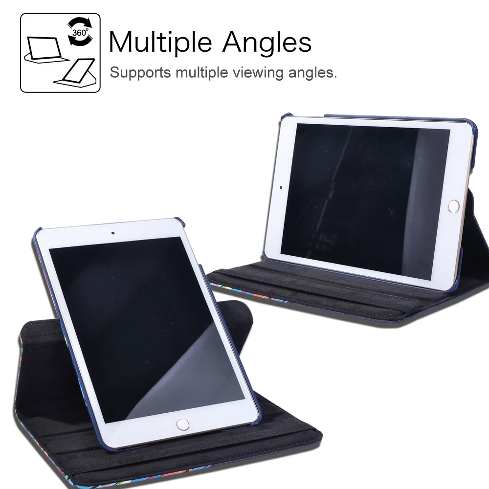 360 Rotating Case for IPad 8th 7th 10.2 Inch/ Pro 10.5 Inch/IPad Air 10.5 Inch PU Leather Smart Tablet Cover Case