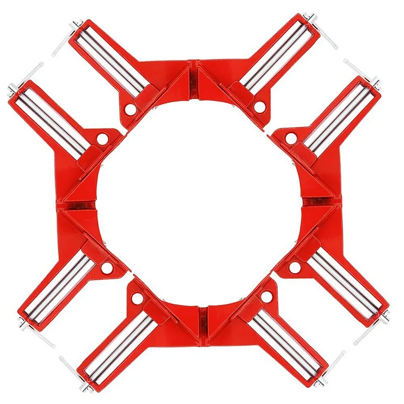 알루미늄 직각 클램프 DIY 유리, 90 도 Mitre 코너 클램프, 그림 거치대, 4 인치, 100mm, 1 개, 4 개