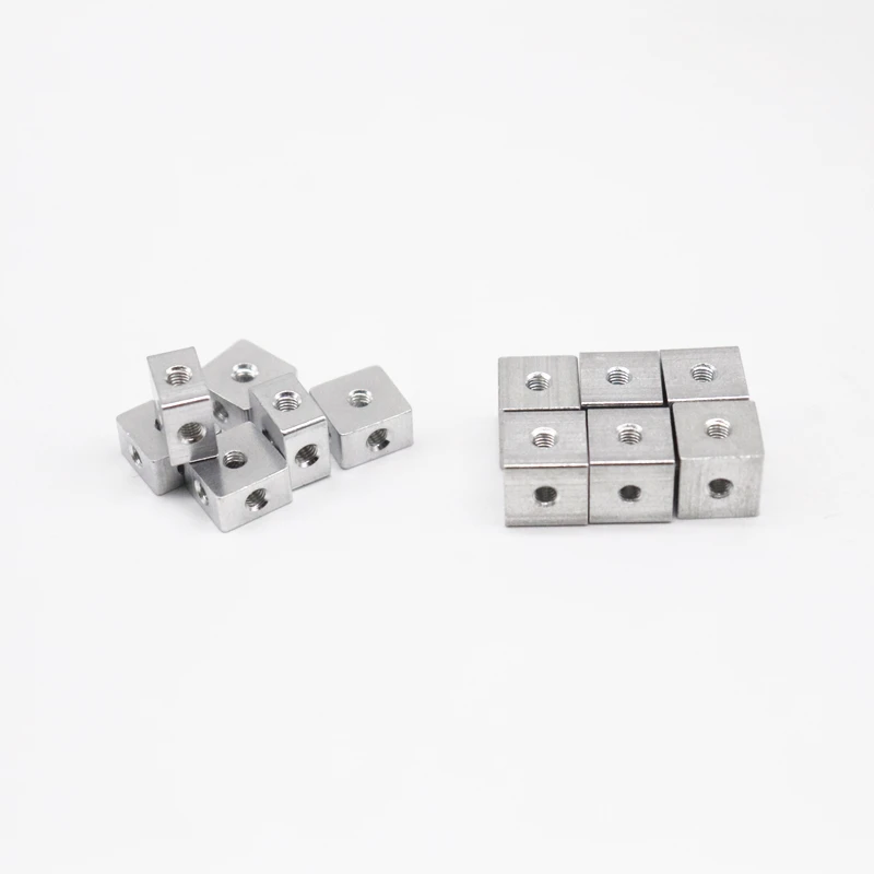 Tuerca de seis lados 10x10x10/10x10x6, placa de fijación de chasis acrílico, enlace de placa M3, rosca de alta precisión, todo material de aluminio
