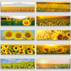 Sunflower Field Nature Scenery Aesthetics Canvas Painting Wall Art Picture Posters and Prints for Living Room Home Artwork Decor