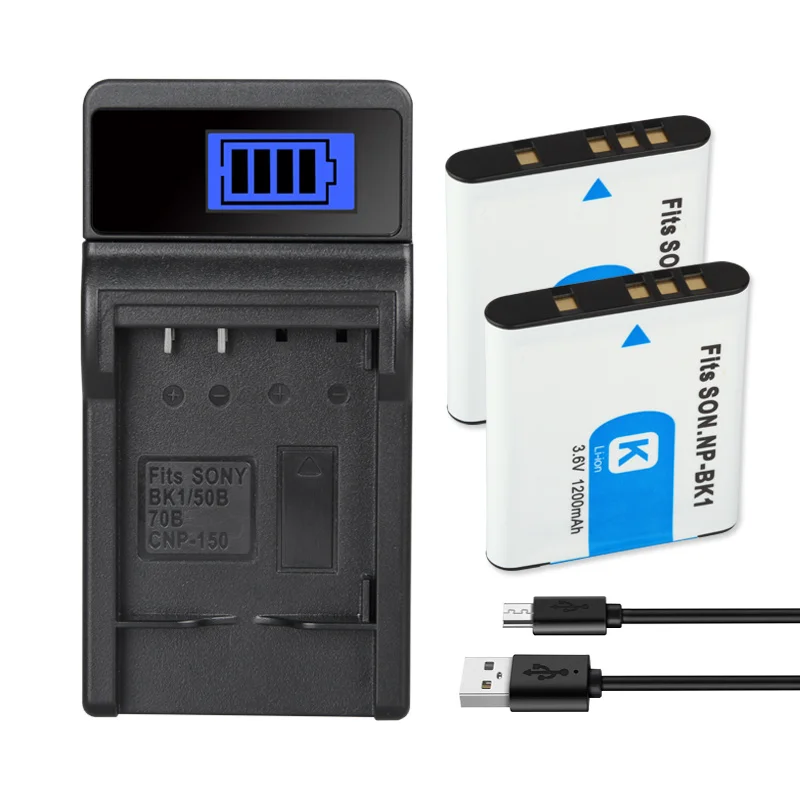 NP-BK1 NP BK1 Battery Charger For SONY S750 S780 S950 S980 W190 W370 W180 DSC-S950 BK1 Camera NPBK1 Batterie 1200mAh