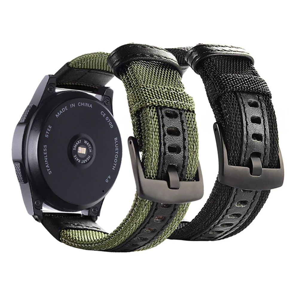 20/22 مللي متر جلد طبيعي حزام الساعات ل Amazfit Bip S gts gtr سوار ل شاومي Amazfit GTR 42 مللي متر 47 مللي متر بيس ستراتوس الأشرطة