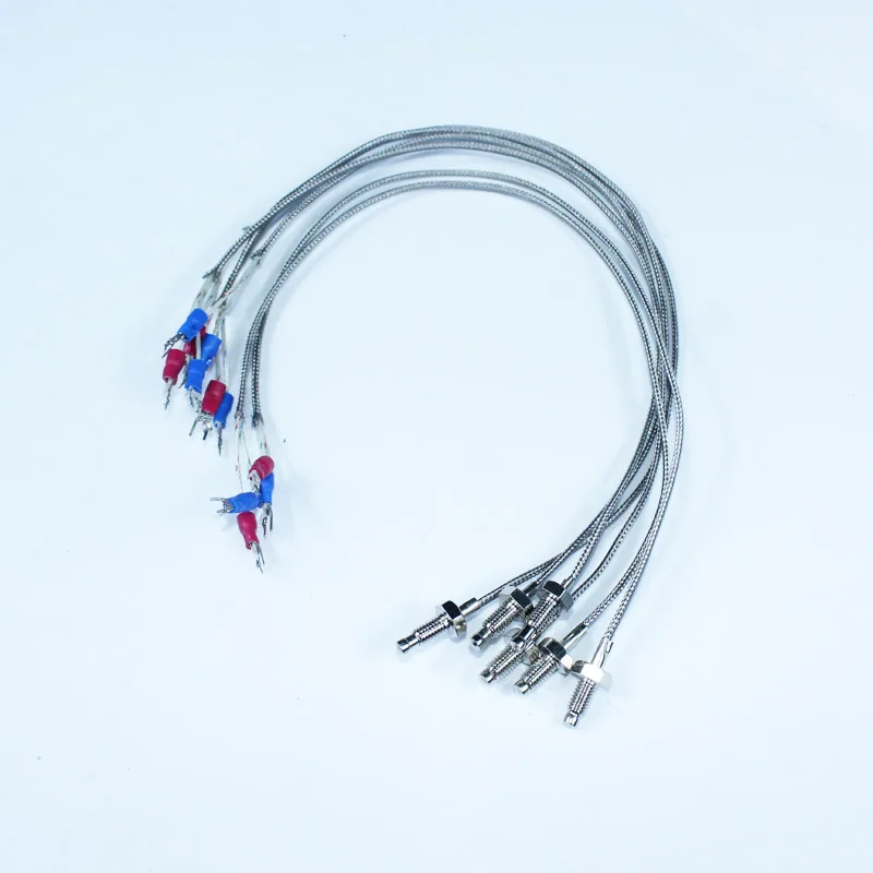 เซ็นเซอร์อุณหภูมิ Thermocouple 0.5M ความยาวความร้อนสายไฟเครื่องตรวจจับที่สามารถชาร์จ M6 Nut