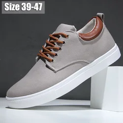 Sapatos de lona italiana para homem tamanho grande 47 48 vulcanizado tênis deslizamento em plimsoll masculino formadores tendência sapatos esportivos verão