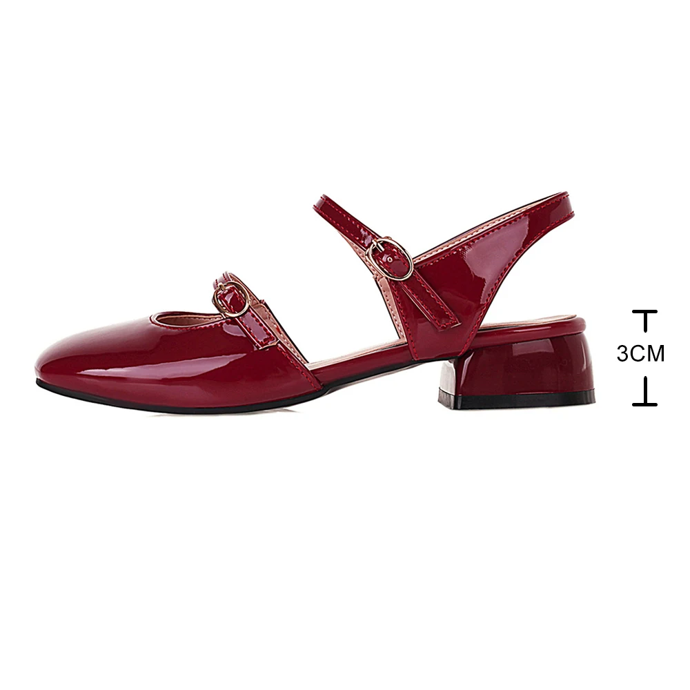 Mary Jane Flats Vintage Square Toe Buckle Band Women Casual Loafers Flat Shoes Woman Ballerina Slip On Shallow Solid Moccasins