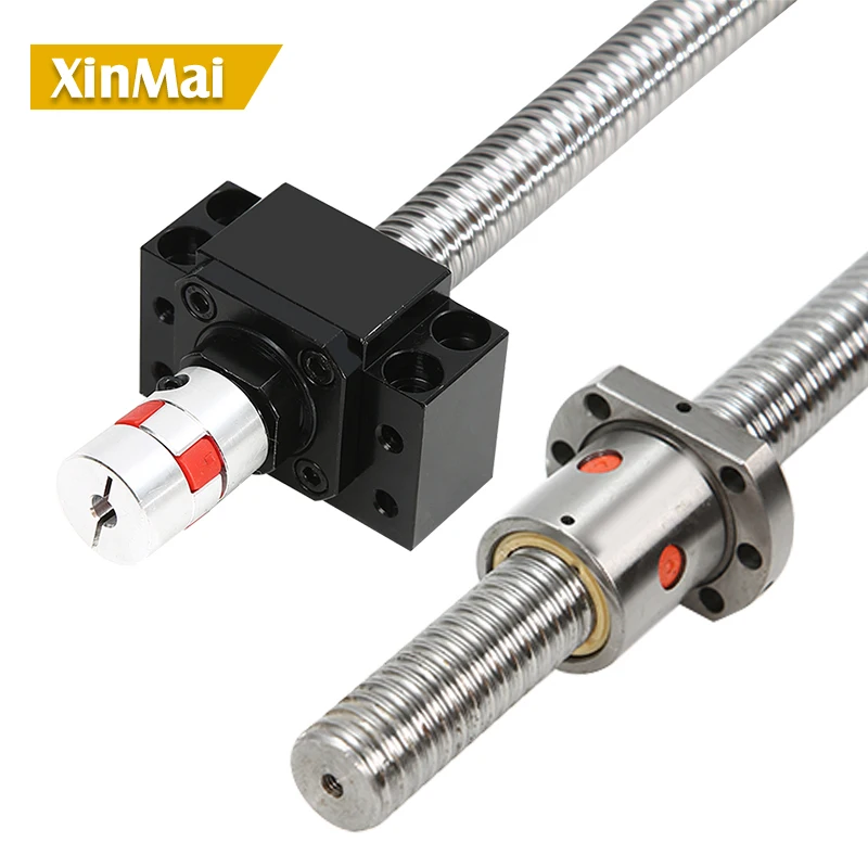 Ball screw DFU3205 3210+ RM3205 3210 Ball Nut + BK25 BF25 End Support+ coupler 17x14mm