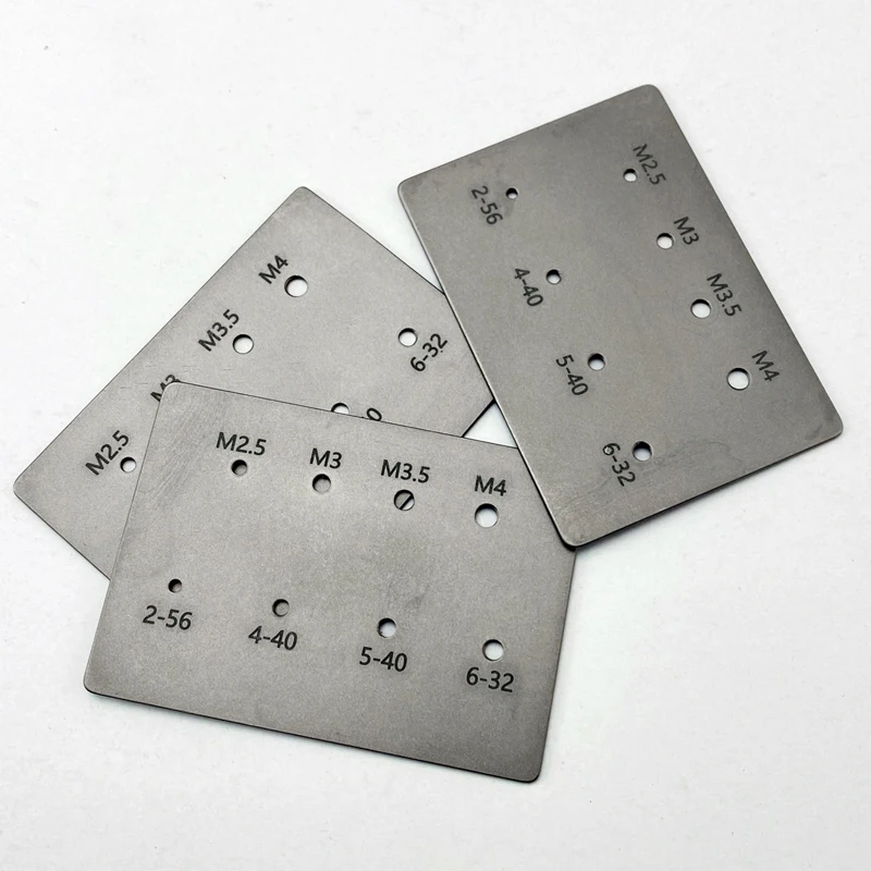 1piece Thread Measuring Card , DIY Tool Accessories Screw Measuring Ruler, DIY Folding Knife Screw Measuring Tool Card