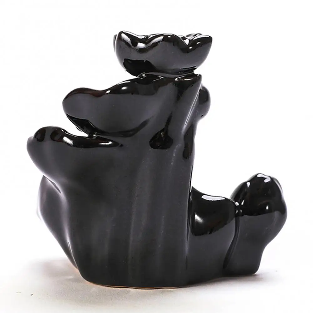 Ceramic Back Flow Incense Burner Mini Waterfall Incense Holder Mountain Stream Ornaments Glazed Porcelain CenserHome Decoration