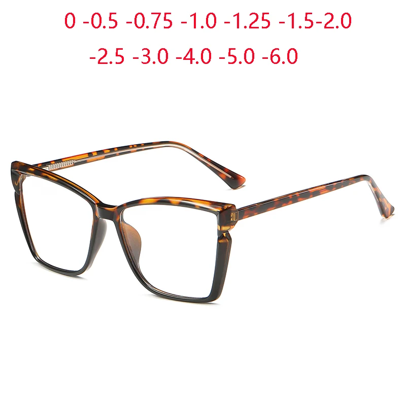 Big Frame Polygon Minus Glasses With Prescription TR90 Women Men  Myopia Photochromic Spectacles Diopter 0 -0.5 -0.75 To -6.0