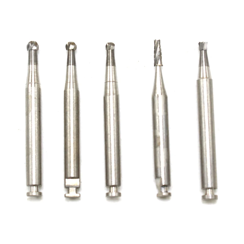 5Pcs Dental Tungsten Steel Carbide Burs Dental Diamond Burs Drill For Low Speed Contra Angle Handpiece Dental Tool Dentistry Lab