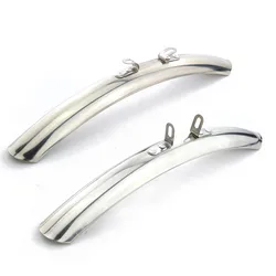 700C Stainless Steel Mudguard City Retro Bike Fender Fixed Gear Bicycle Silver Front Rear Fenders