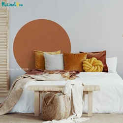 Circle Wall Decal Simple Color Home Decoration Nordic Style Geometric Removable Sticker Exquisite Life YT5776