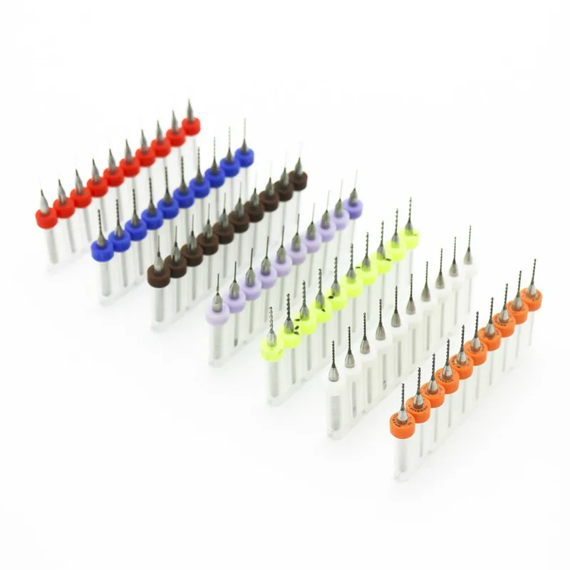 10 pz 0.1-1.4MM carburo Micro punte da trapano stampa circuito punte da trapano CNC PCB Twist Drill