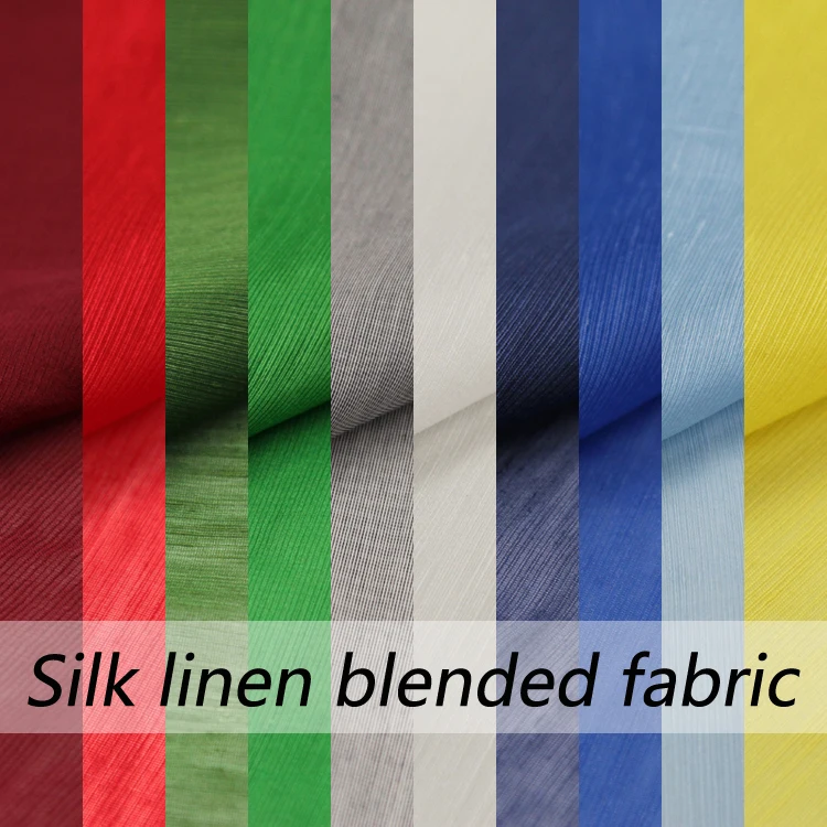 Plain colors silk linen blended fabric natural fabric,SLN188,SLN189,SLN190,SLN191,SLN192,SLN193,SLN194,SLN195,SLN196,SLN197