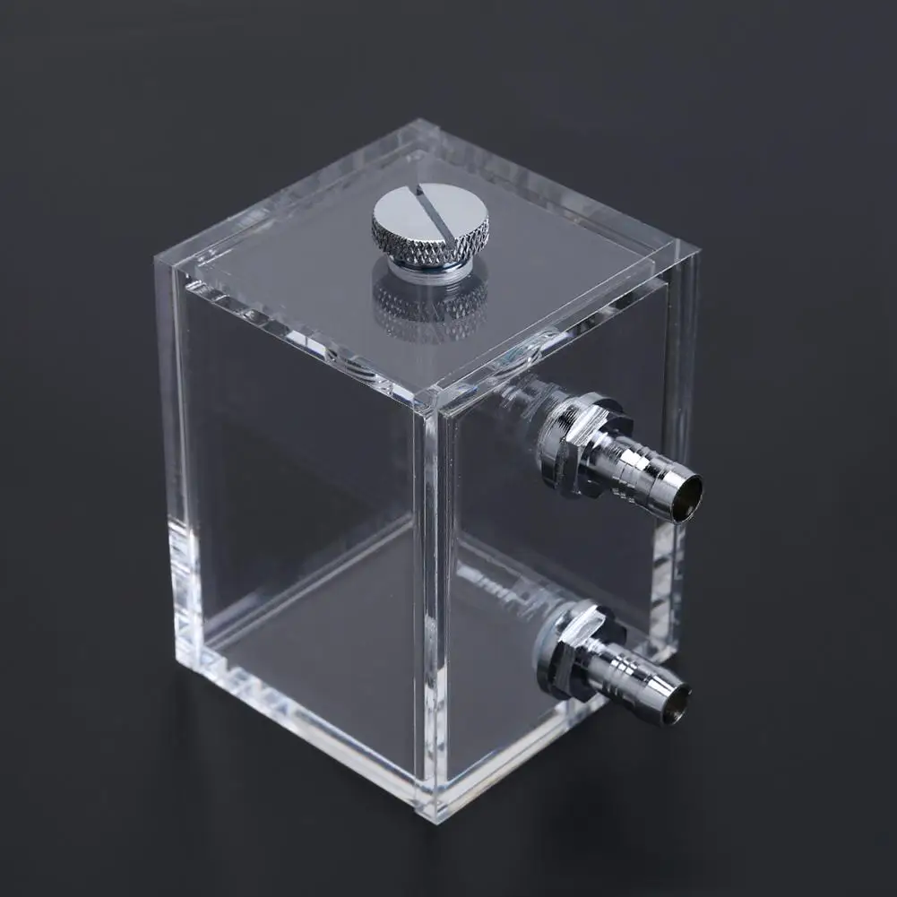 200ML Water Tank G1/4 2 thread for PC Water Cooling System with 2pcs Tube Connecters 1pc Block for PC Cooling Fan