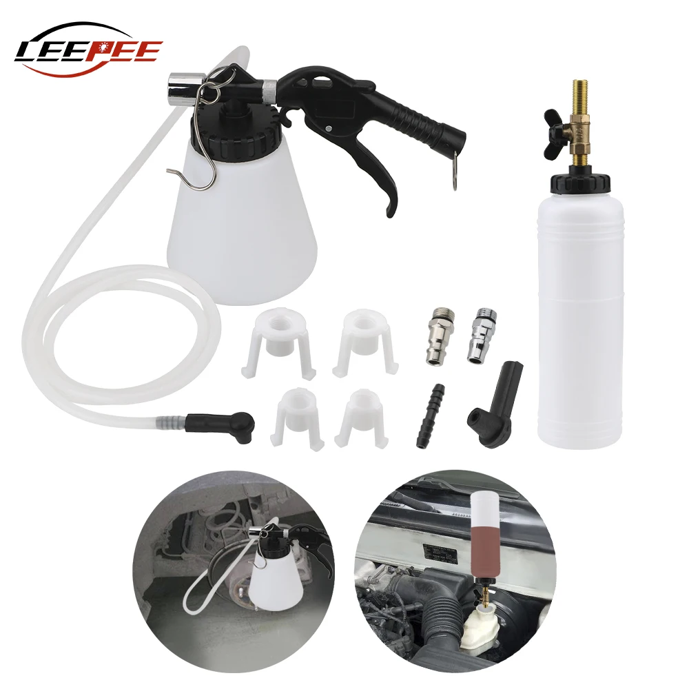 1L 0.75L Car Brake Bleeder Hydraulic Pumping Fluid Pump Kit Oil Change Purge Tank Tubes Repair Tool Truck Motorcycle Accessories