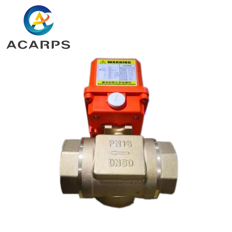 2 inch  3 Way Motorized Ball Valve Electric Ball valve Brass DN50 Ball Valve Three Line Two Point Control