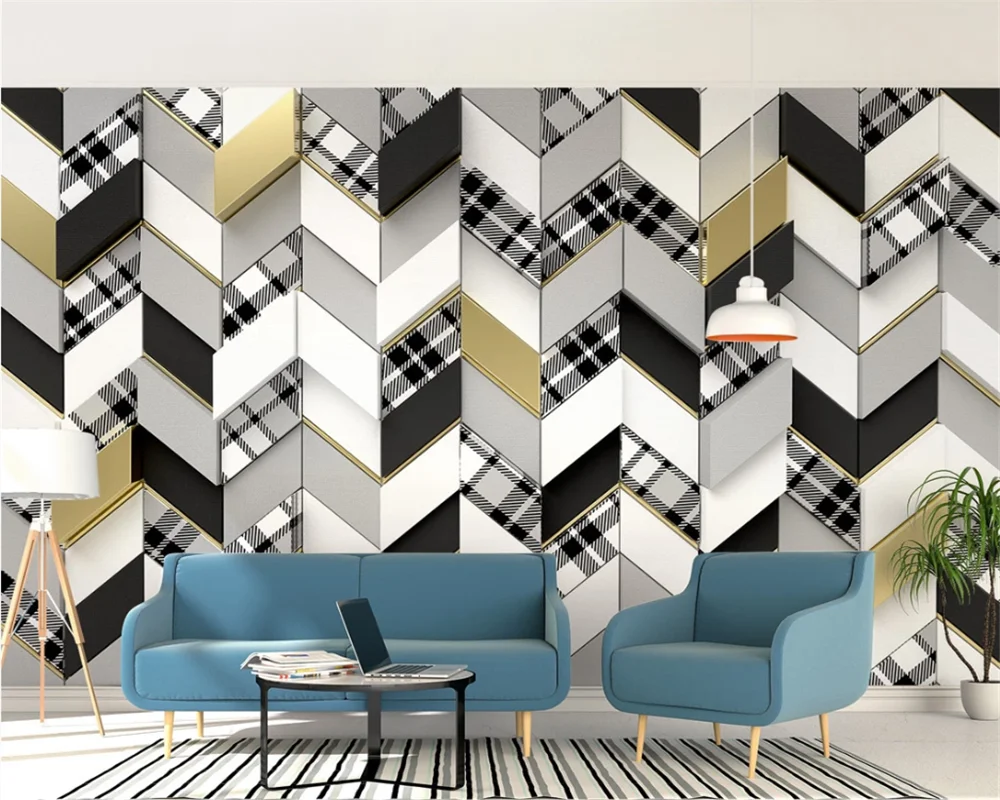 3D wall cloth decoration KTV wallpaper background wall live broadcast room customized mural lighting visual space
