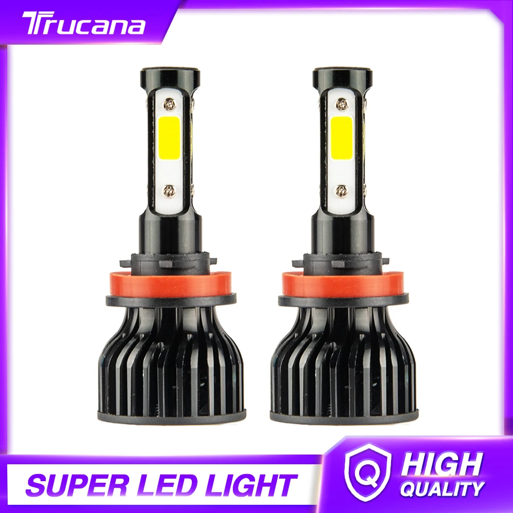 Trucana – phare de voiture Canbus H4 LED H7, ampoules de voiture H11 H13 9004 9007 9005 9006 9012, lampe antibrouillard 48W 6000K, 10000LM