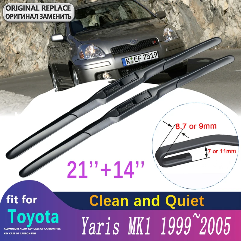 Pióra wycieraczek samochodowych do Toyota Yaris 1999~2005 MK1 Wycieraczki przedniej szyby Szczotki 2000 2001 2002 2003 2004 Artykuły samochodowe
