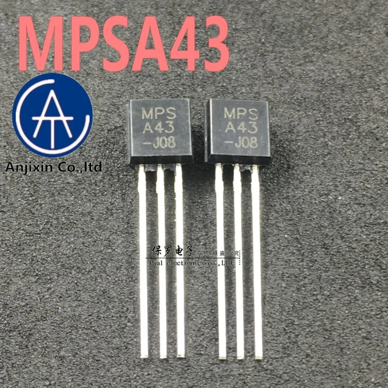 10 pz 100% originale nuovo transistor di potenza MPSA43 A43 TO-92 transistor stock reale