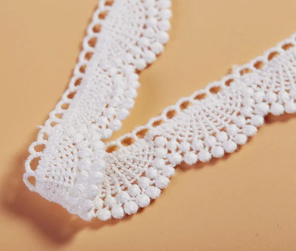 1yard Width:2cm Cotton Ivory White Lace Embroidered Lace Trimming for DIY Sewing Clothing Accessories(ss-678)