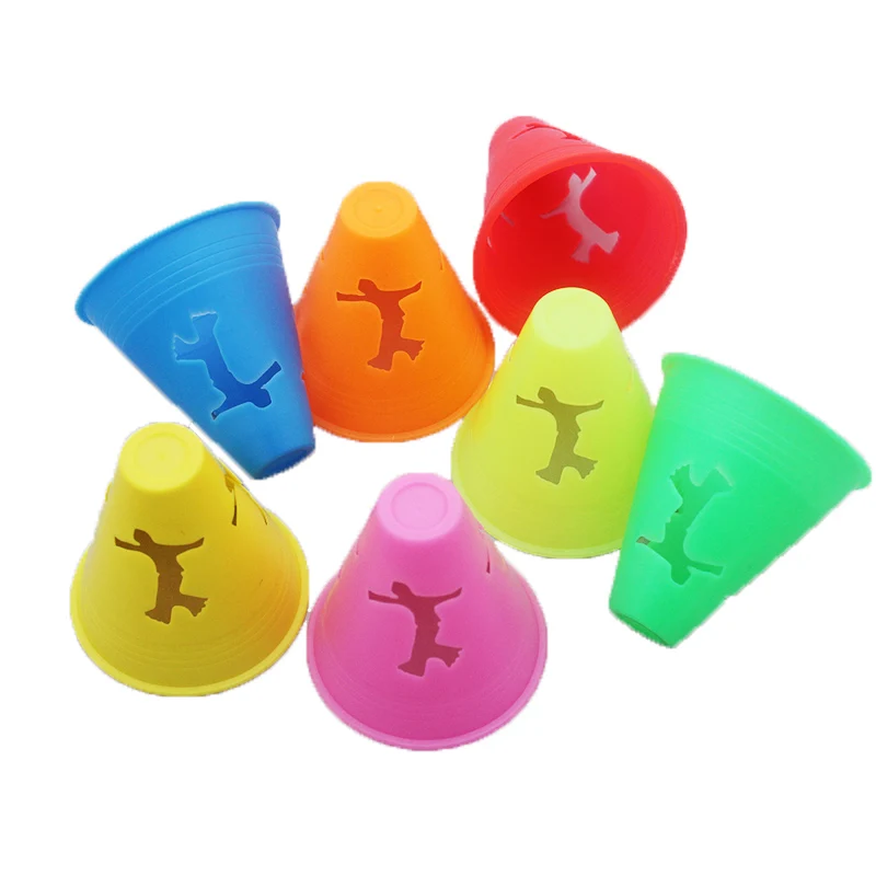Sport Football Soccer Rugby Training Cones Cylinder Outdoor Obstacles For Roller Inline Skating Marker Cup with Storage Bag