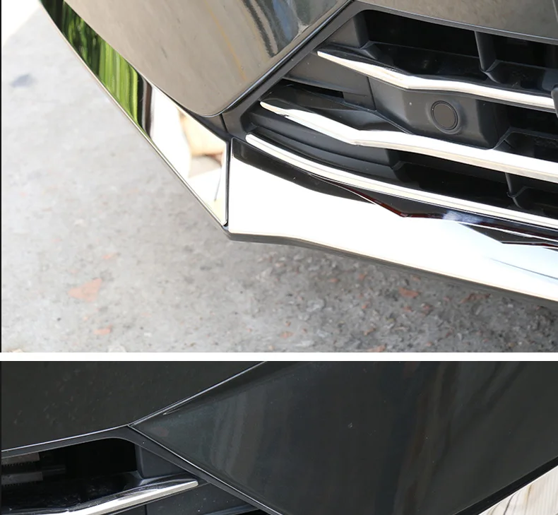 Chrom-Dekoration für Volvo XC60 2018 2019 2020 2021 Frontstoßstange Glanzstreifen Netz Frontlippe Antikollisions-Dekorationsaufkleber – Detail 8