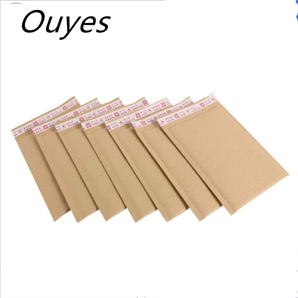 10pcs Natural Kraft Paper Bubble Envelopes Mailers Padded Shipping Envelope With Bubble Mailing Bag