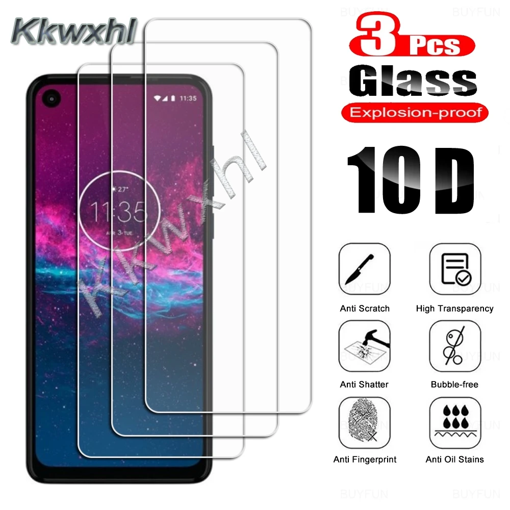 3PCS Tempered Glass For Motorola One Fusion+ E6 Play G7 Plus Power One Hype Macro Zoom Z3 Protective Screen Protector Film