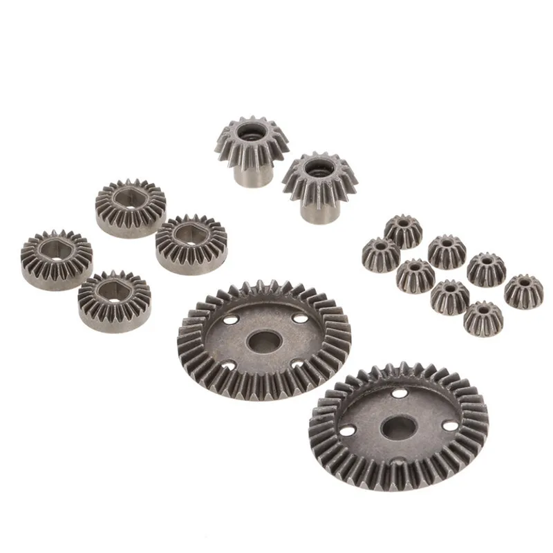 16Pcs Metal Differential Gear Set 12T 15T 24T 38T For RC Hobby Model Car 1/18 Wltoys A959 A969 A979 A929 Hopup Spare Parts