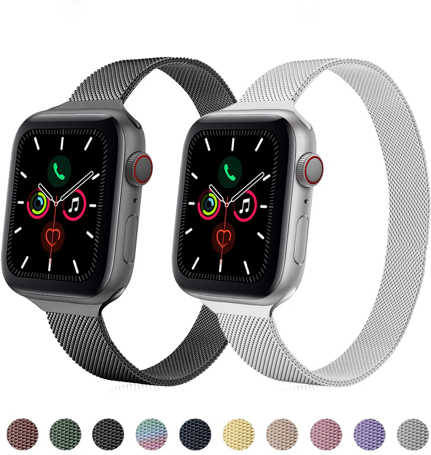 

Slim Strap For Apple Watch Band 45mm 41mm 40mm 44mm 38mm 42mm Magnetic Loop Watchband Bracelet Correa iWatch Serie 3 4 5 6 Se 7