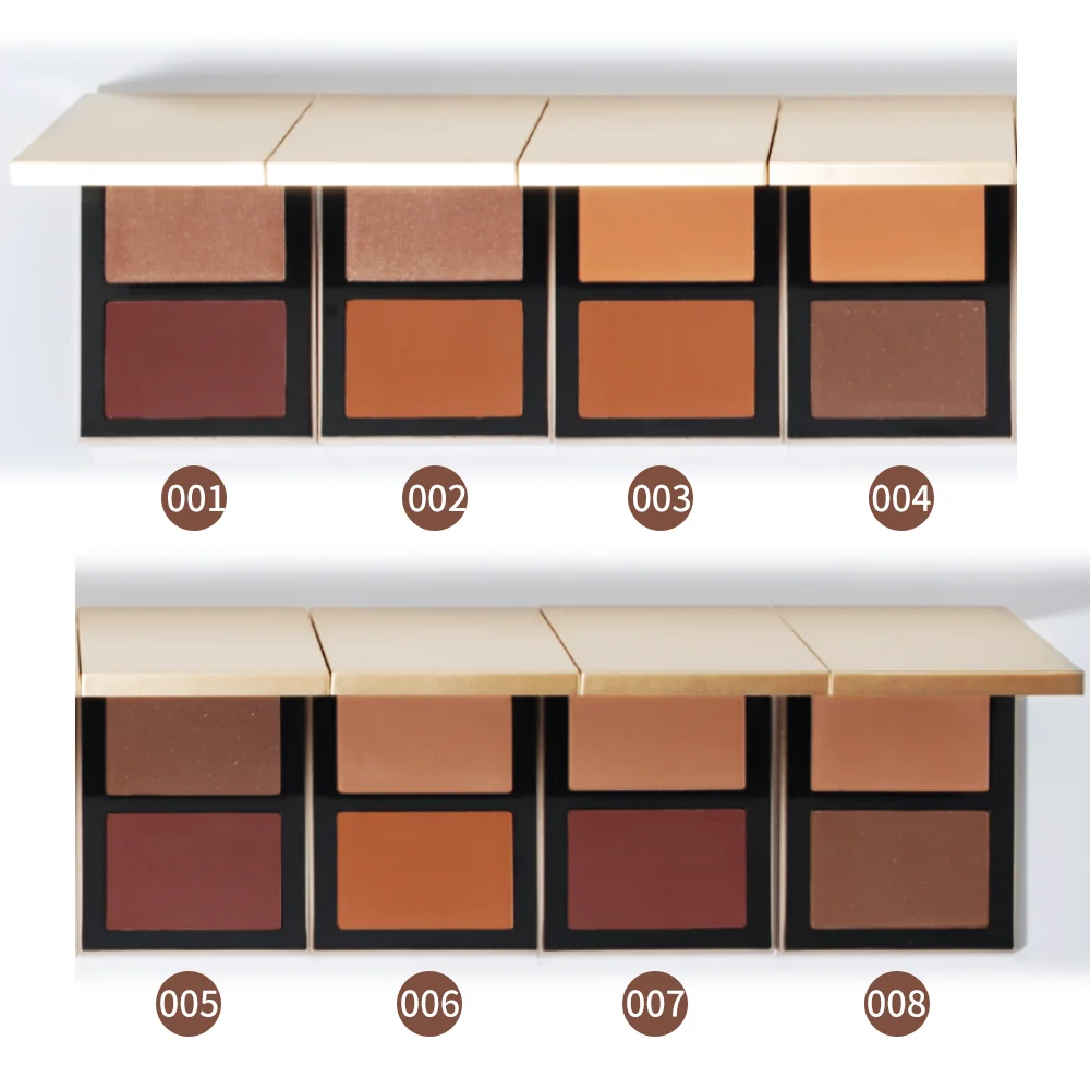 

Wholesale 3D Bronzer Highlighter For Face Makeup Contour Iluminador Make up Highlighter Bronzer Palette With Private Logo