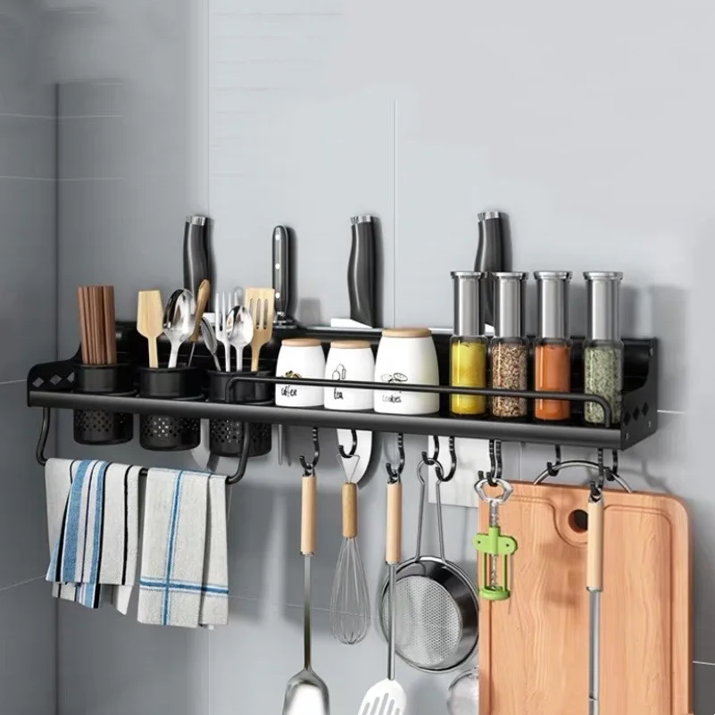 Kitchen Shelves Wall-mounted Supplies Wall Household Daquan Hangers Chopsticks Knife Holders Punch-free Multifunctional Storage