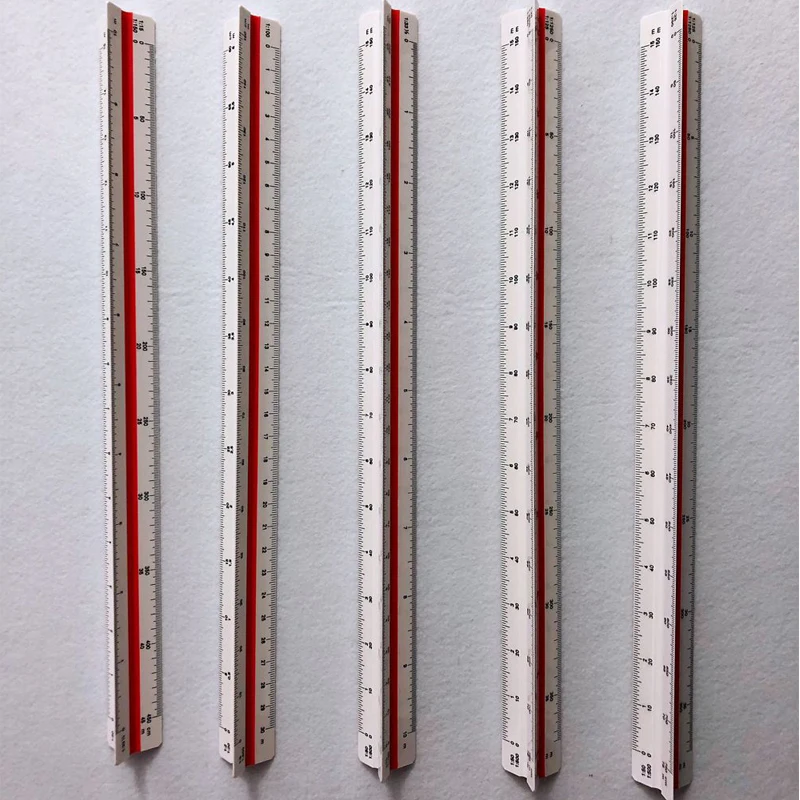 Rotring 30cm Triangular Scale Ruler Engineering Drawing Tools