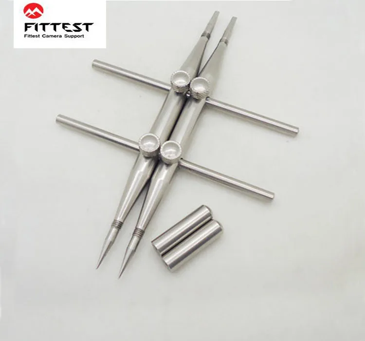FITTEST 2 Screw Locking Design Tip Professional Stainless Steel Spanner Wrench Lens Repair Tool One Pointed Tip & one Flat Tip