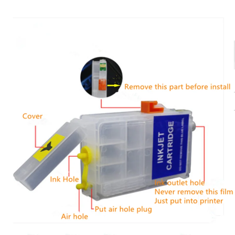 30ML 80ML Empty Refillable Ink Cartridge or ARC Auto Reset Chip For Epson P600 R3000 9Colors Printers