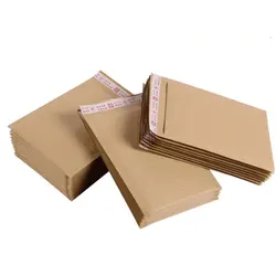 10pcs Natural Kraft Paper Bubble Envelope Shockproof Bubble Mailer For Gift Packaging Shipping Mailing Bags Business Supplies