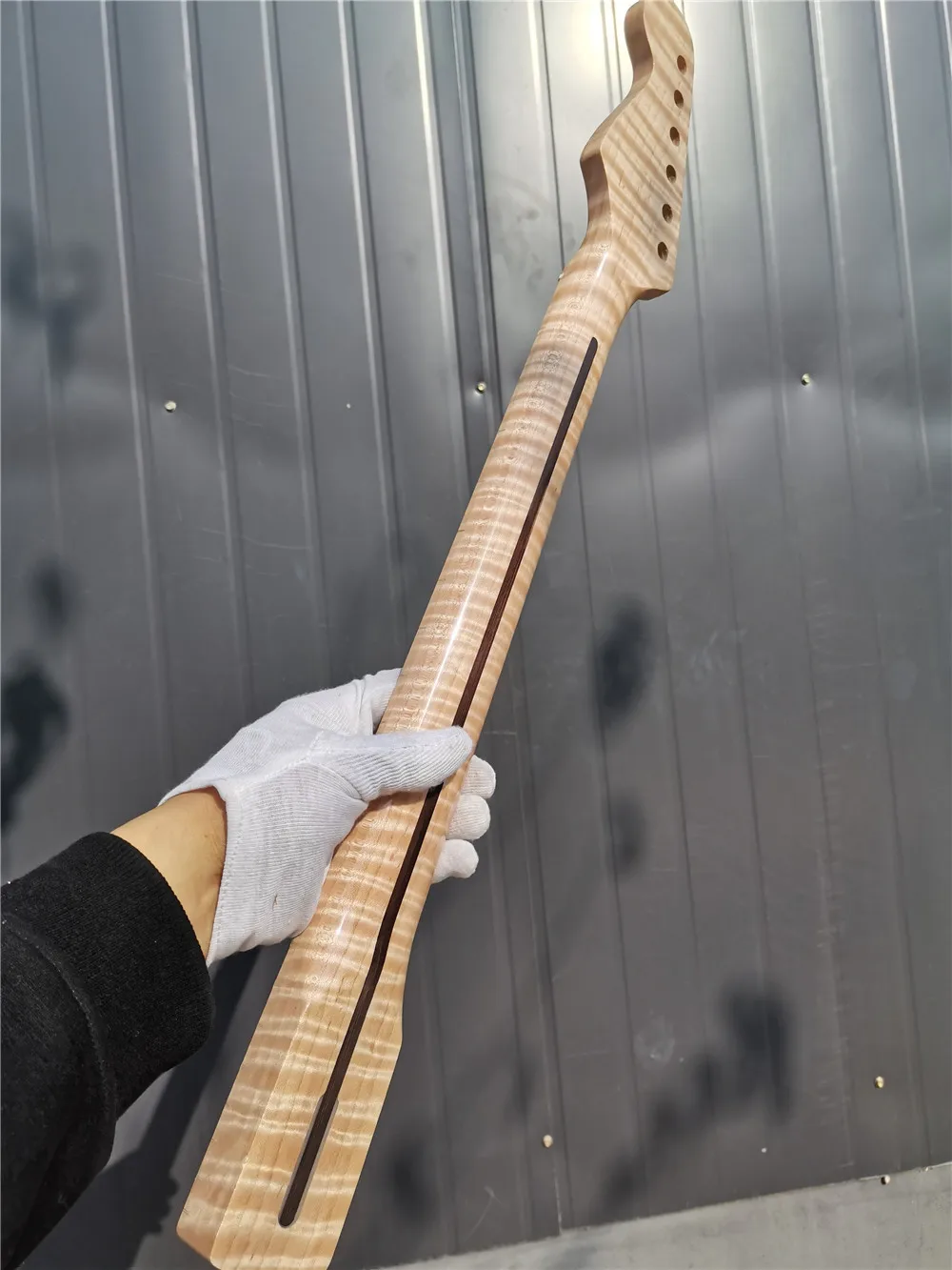

New flam tiger Electric guitar neck 21 fret 25.5'' maple made and maple Guitar Fretboard #37