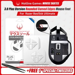 2 Sets Hotline Games 3.0 Plus abgerundete, gebogene Kanten Mausfüße Skates für Razer Basilisk Ultimate Mausfüße Pad Ersatz