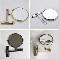 Bathroom Mirrors Antique/Black 360 Degree Rotate Round Mirrors Makeup Mirror 3x Magnifying Mirror Folding Shave 8 Inches Mirrors