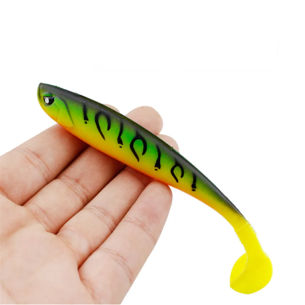 1pcs Jig Wobblers Fishing Lures Silicone Soft Bait 10g 13cm 3D Eyes  Swimbait Aritificial baits Bass Pike Fishing Tackle